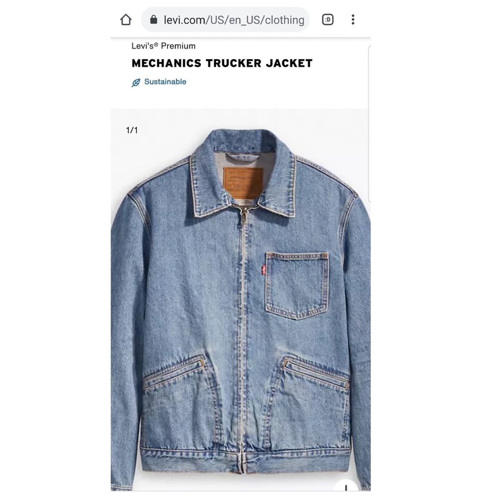 Men’s Levi’s Denim Jean Jacket Size Medium